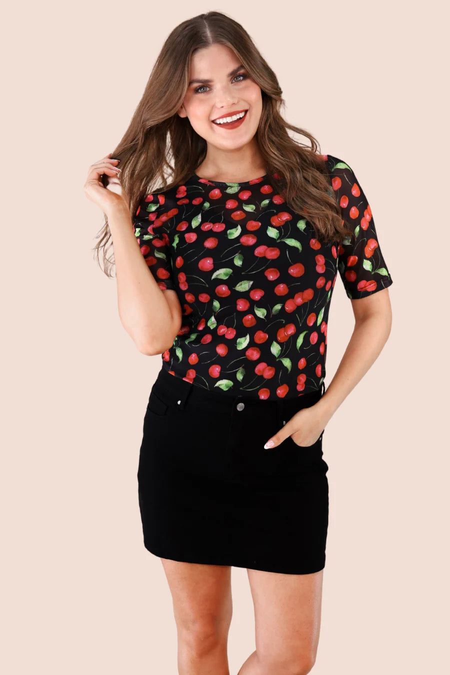 Wild Cherry Mesh Top by Jess Lea - BFF Here