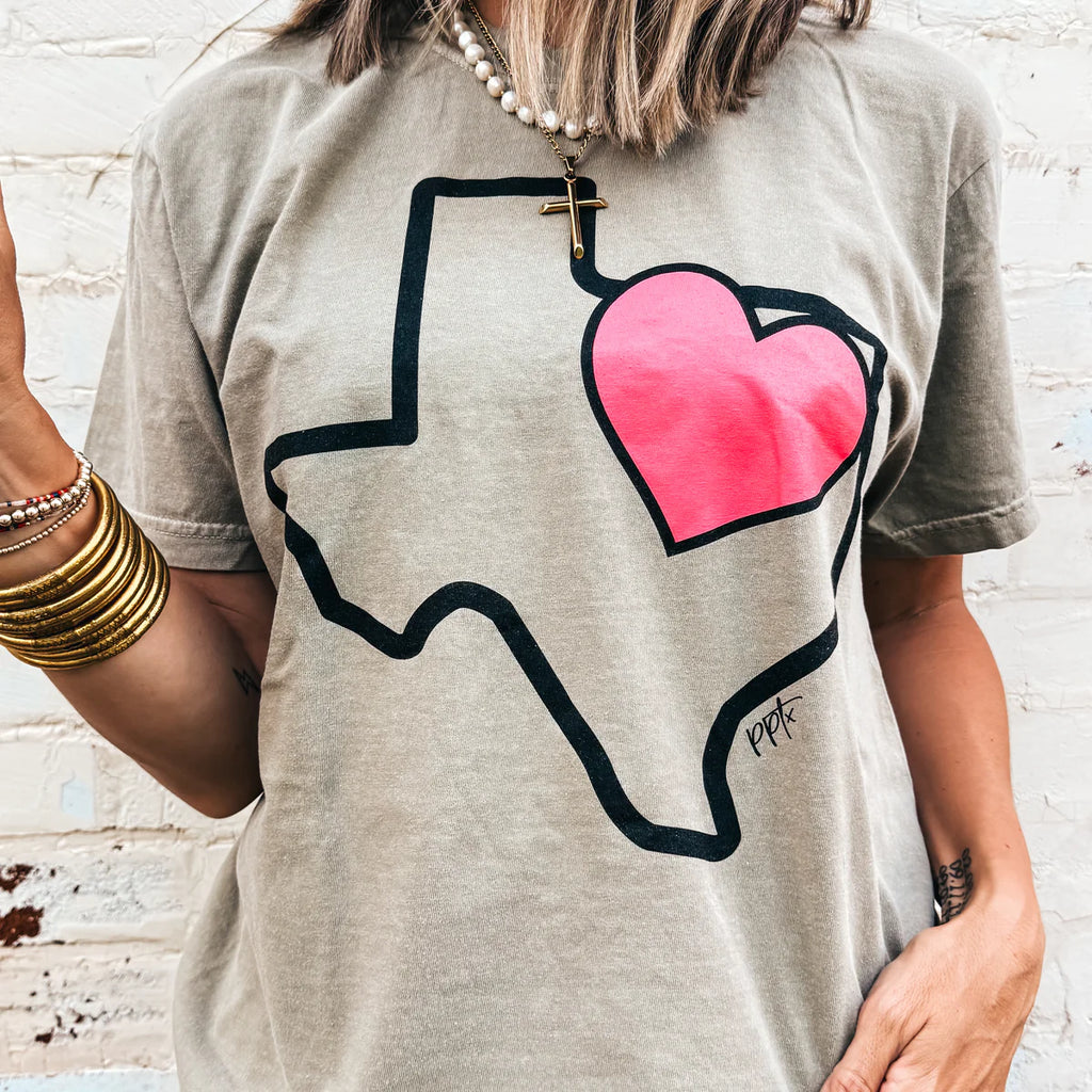 Texas Heart Tee — 100% for Kerr County Relief - BFF Here
