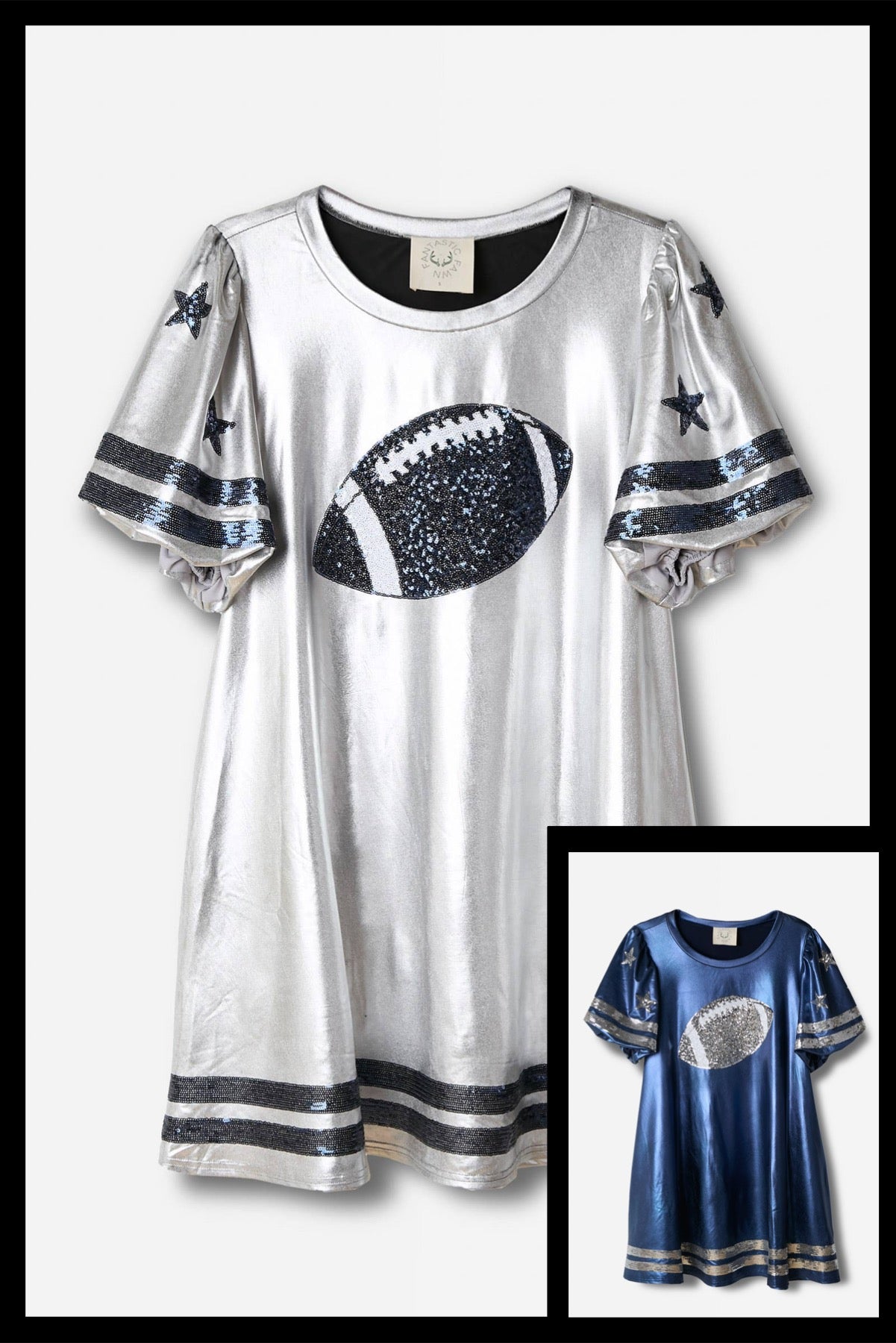 Touchdown Shine: Football Tunic Dress - BFF Here