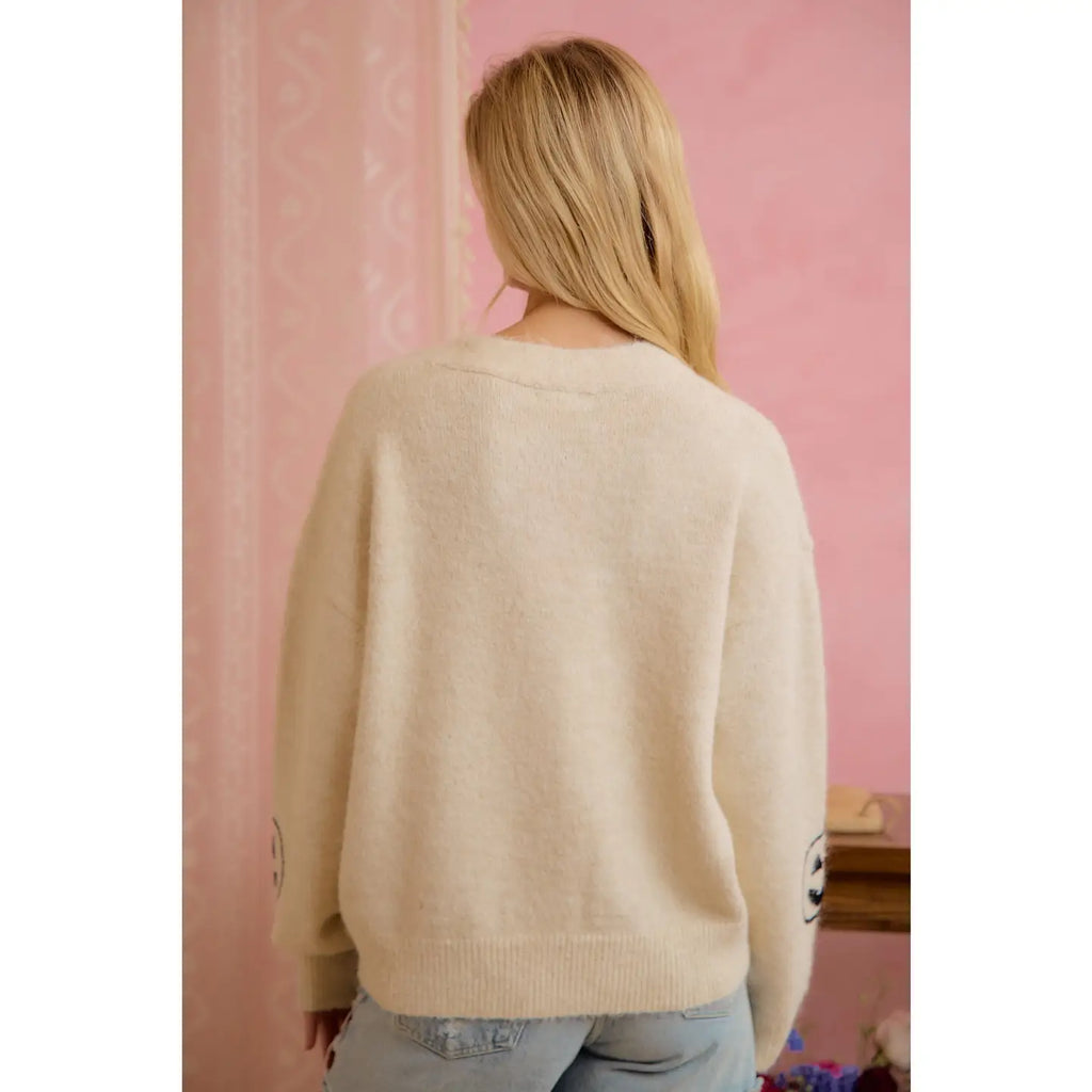 PREORDER: Halloween Ghost Pumpkin Button Cardigan by Bibi (ETA: September)