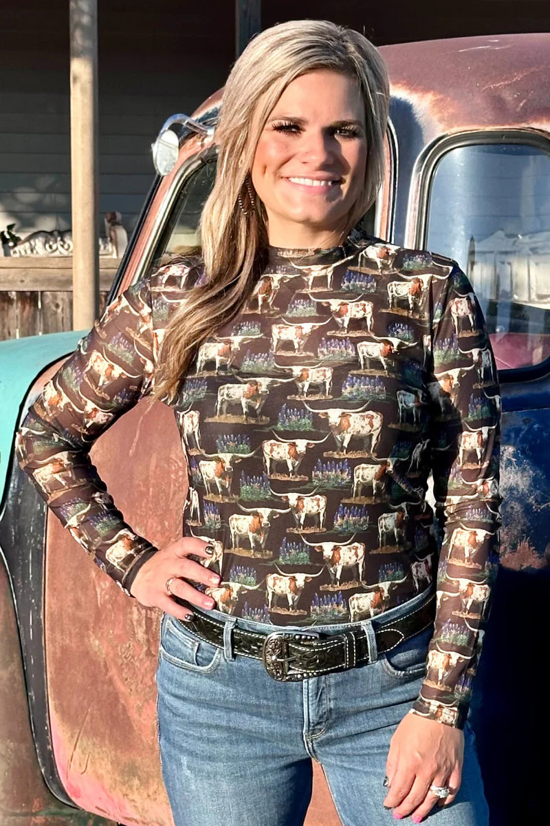Somewhere In Texas Mesh Top by Sterling Kreek - BFF Here