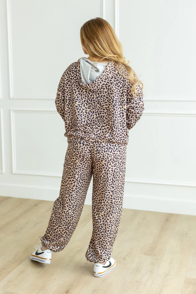 Leopard Hoodie Jogger Set by Moon Ryder - BFF Here