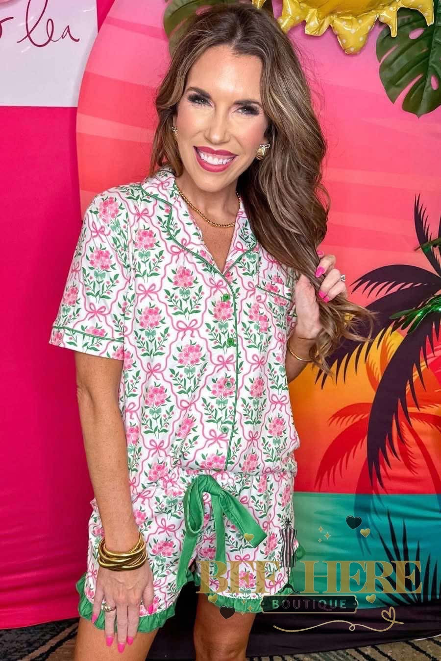 Botanical Garden Ruffle Pajama Set by Jess Lea - BFF Here