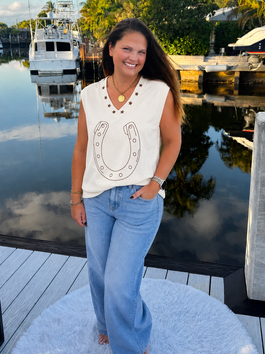 PREORDER: Lucky Horseshoe Star Sweater Vest (ETA: July)