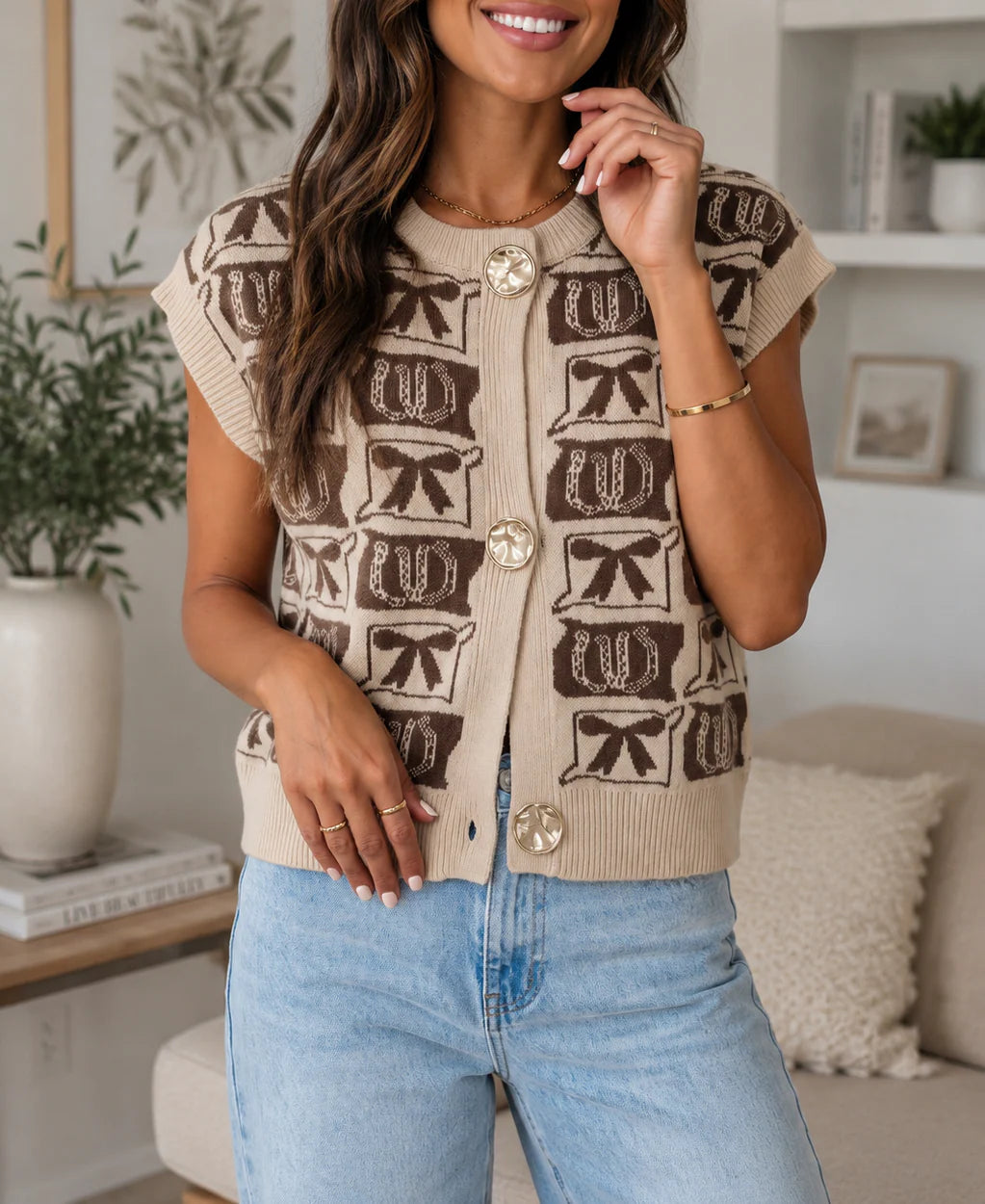 PREORDER: Lucky Charm Button Sweater Vest (ETA: July)