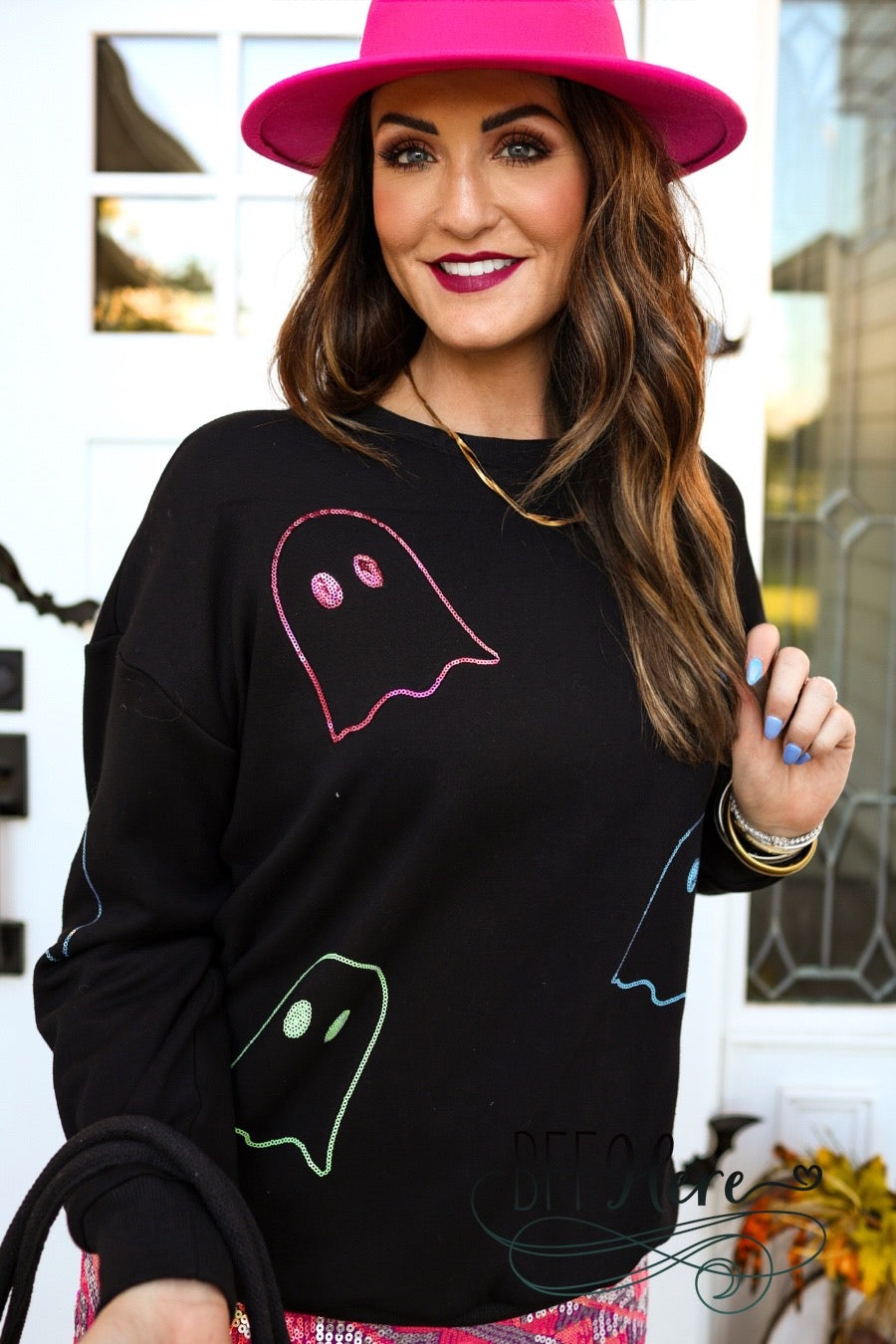 PREORDER: Sequin Ghost Sweatshirt by Jess Lea (Ships Beginning of September) - BFF Here