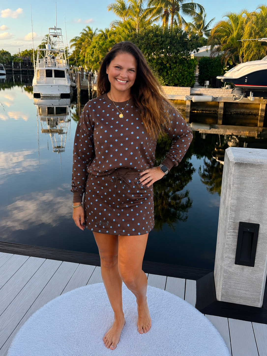PREORDER: Mocha Moments Polka Dot Skort Set (ETA: July)
