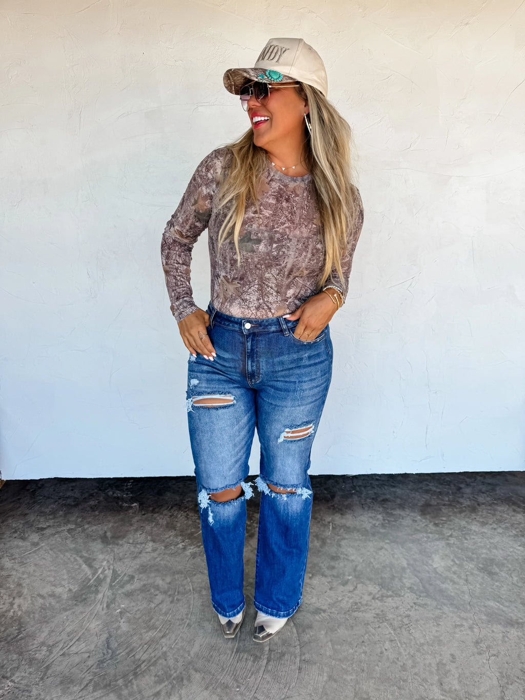 Camo Woods Mesh Top by Blakeley