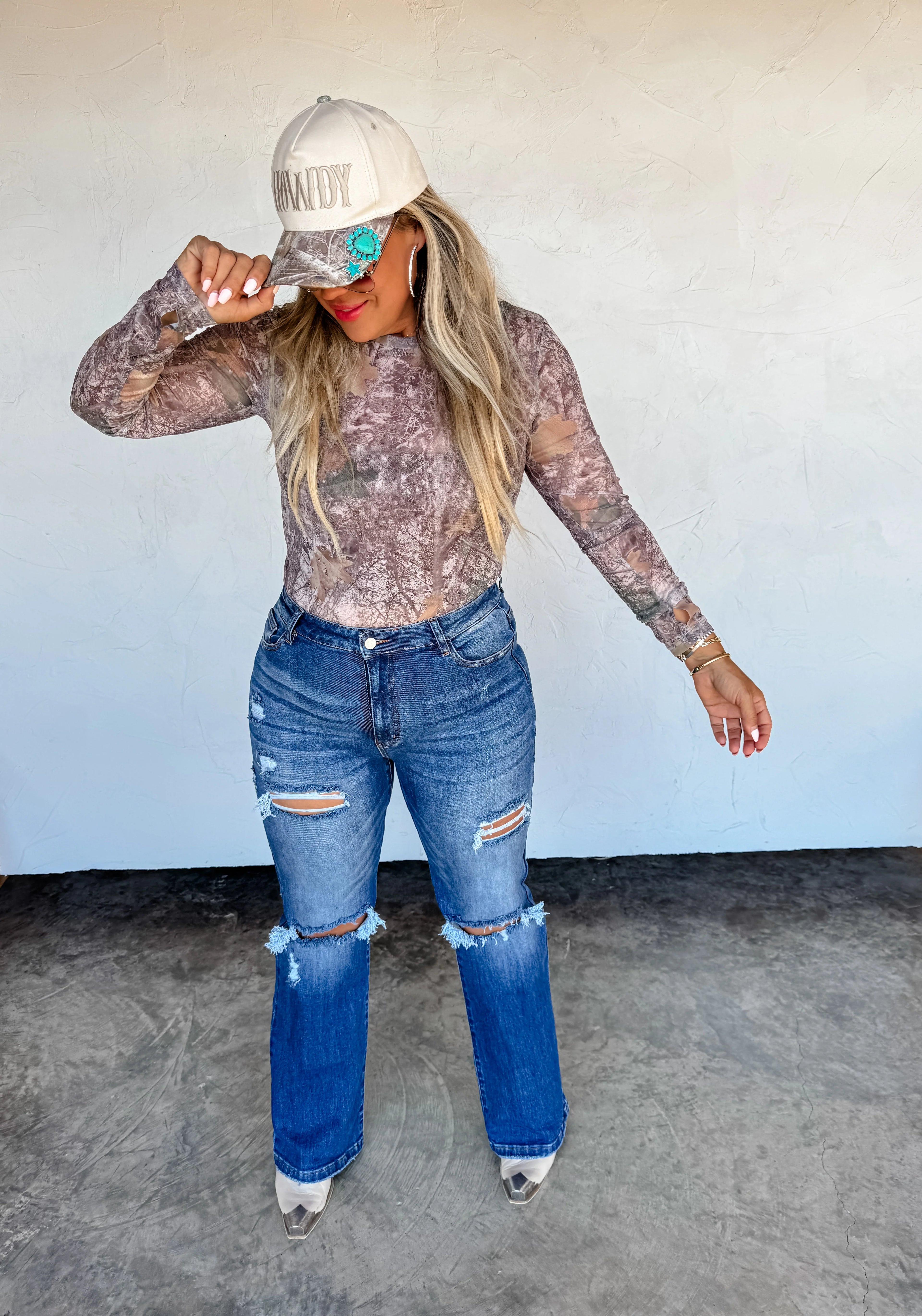 Camo Woods Mesh Top by Blakeley