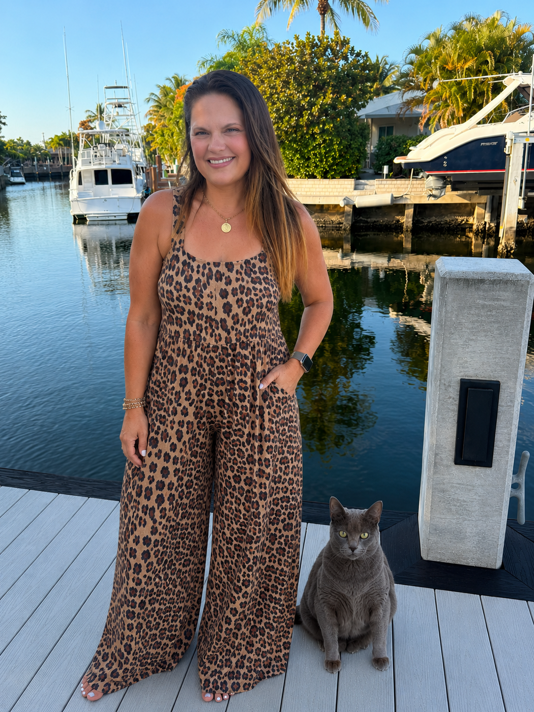 PREORDER: Wild Side Wide-Leg Leopard Jumpsuit (ETA: August)