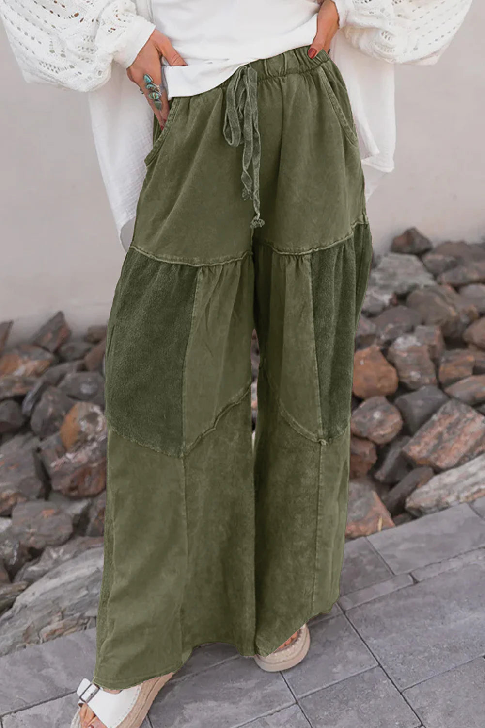 PREORDER: Everyday Ease Olive Wide Leg Pants (ETA: August)