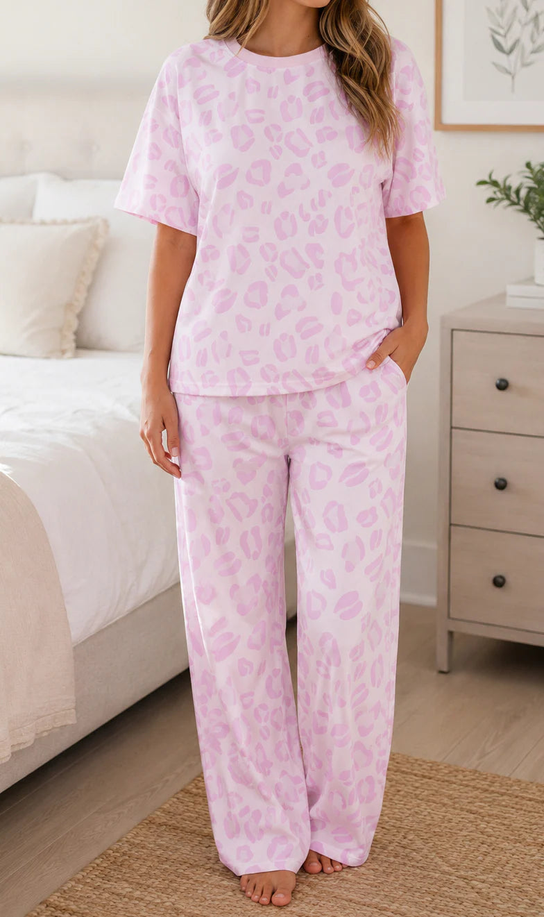 PREORDER: Sweet Dreams Pink Leopard Lounge Set (ETA: August)
