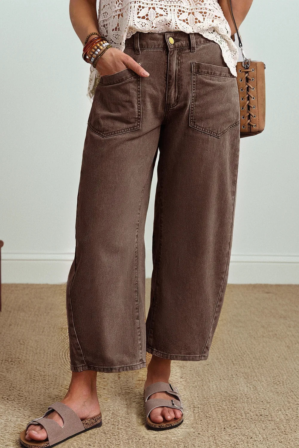 PREORDER: Espresso Lane Barrel Jeans (ETA: August )