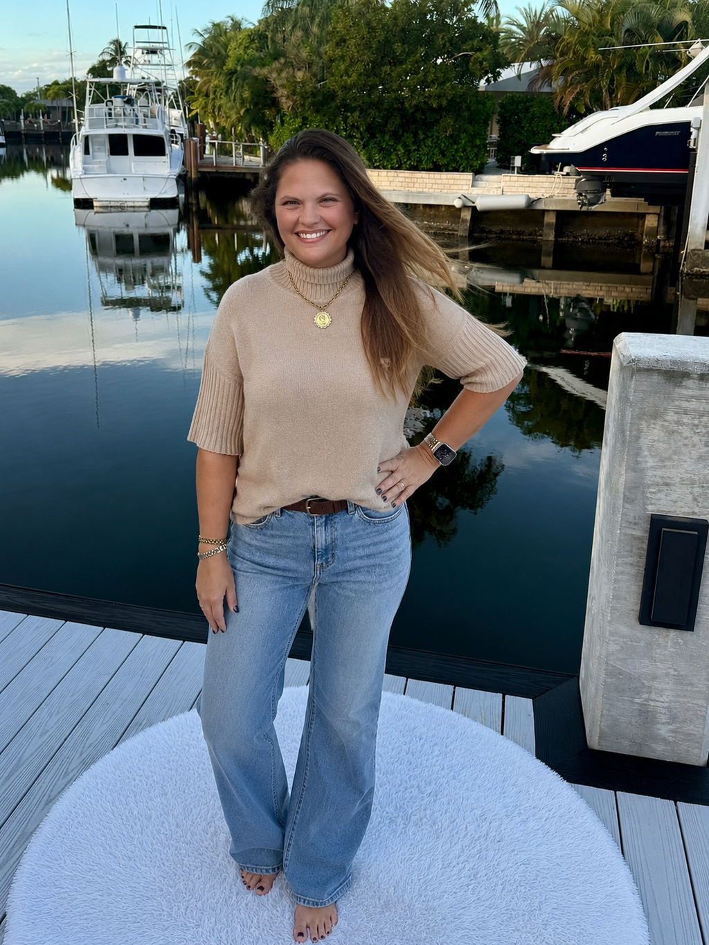 PREORDER: Coastal Comfort Mock Neck Sweater (ETA: August)