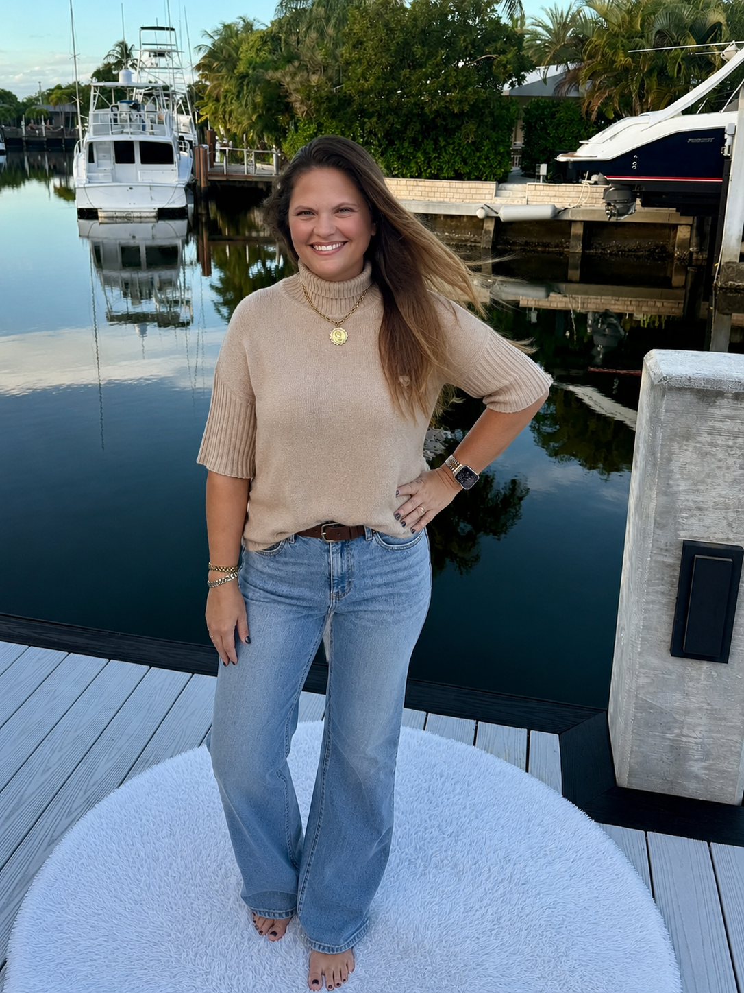 PREORDER: Coastal Comfort Mock Neck Sweater (ETA: August)