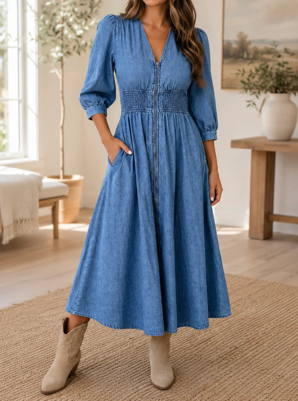 PREORDER: Bluebell Breeze Denim Dress (ETA: August)