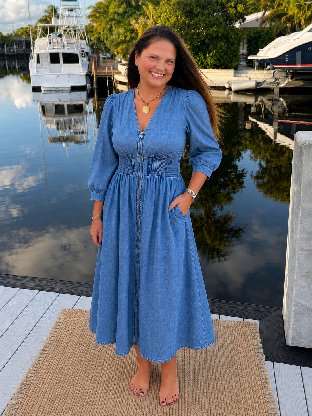 PREORDER: Bluebell Breeze Denim Dress (ETA: August)