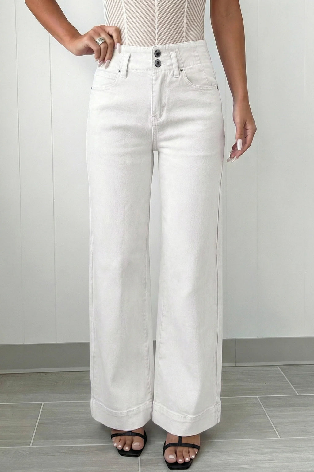 PREORDER: Snowdrift High-Rise Wide Leg Jeans (ETA: August )