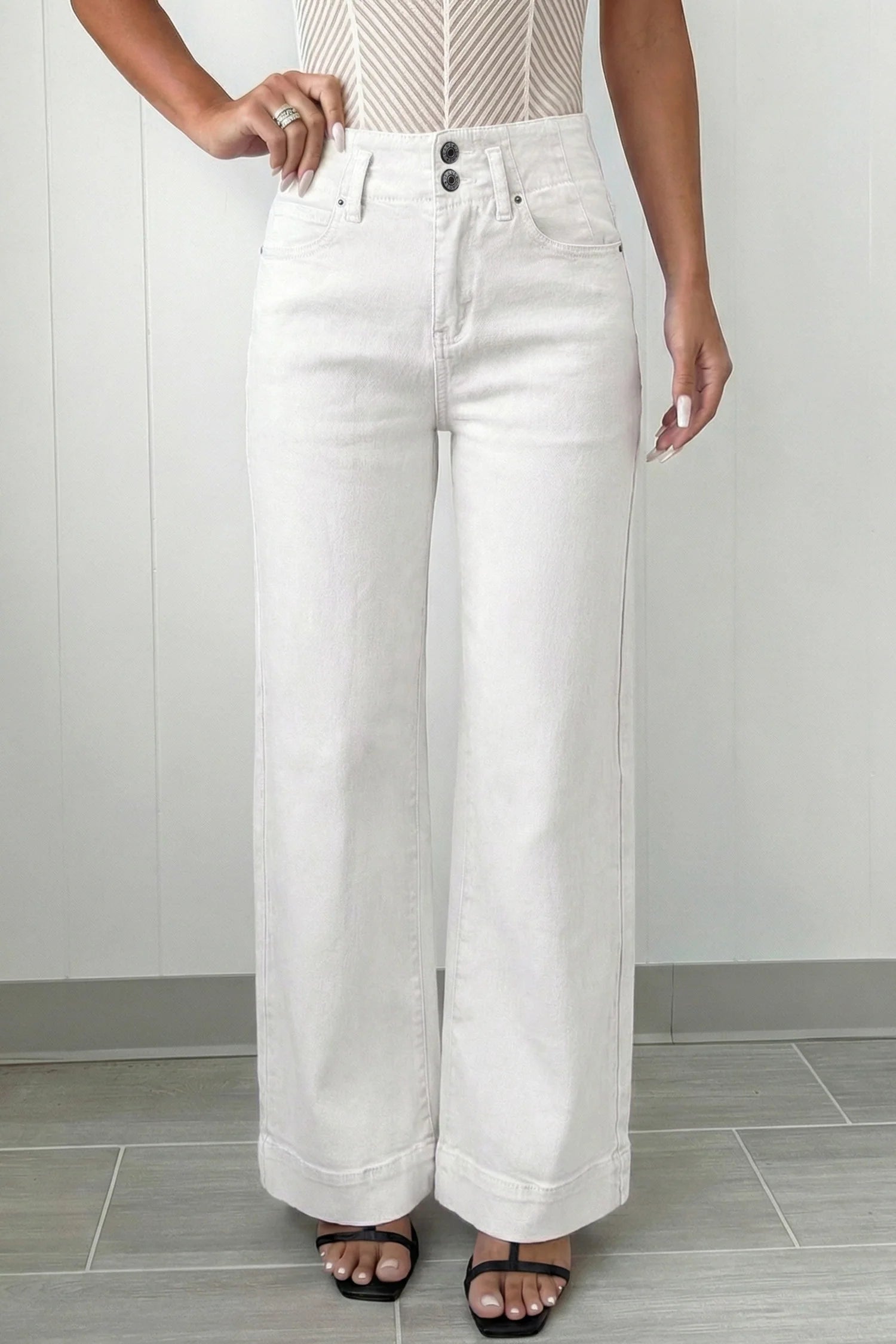 PREORDER: Snowdrift High-Rise Wide Leg Jeans (ETA: August )