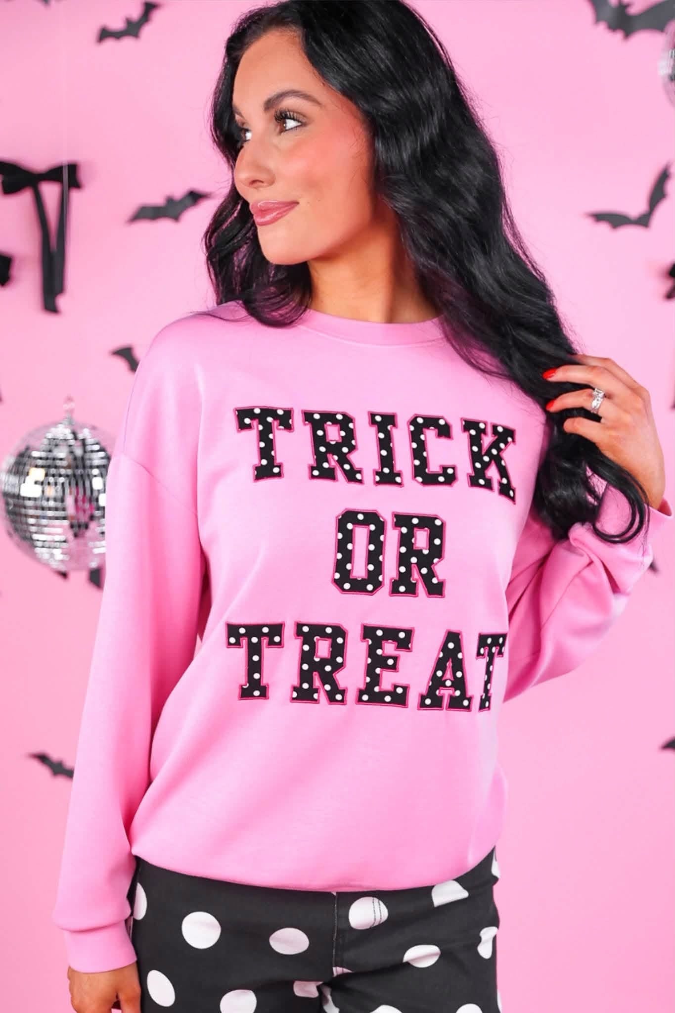 PREORDER: Trick or Treat Polka Dot Patch Pullover by Jess Lea (ETA: August)