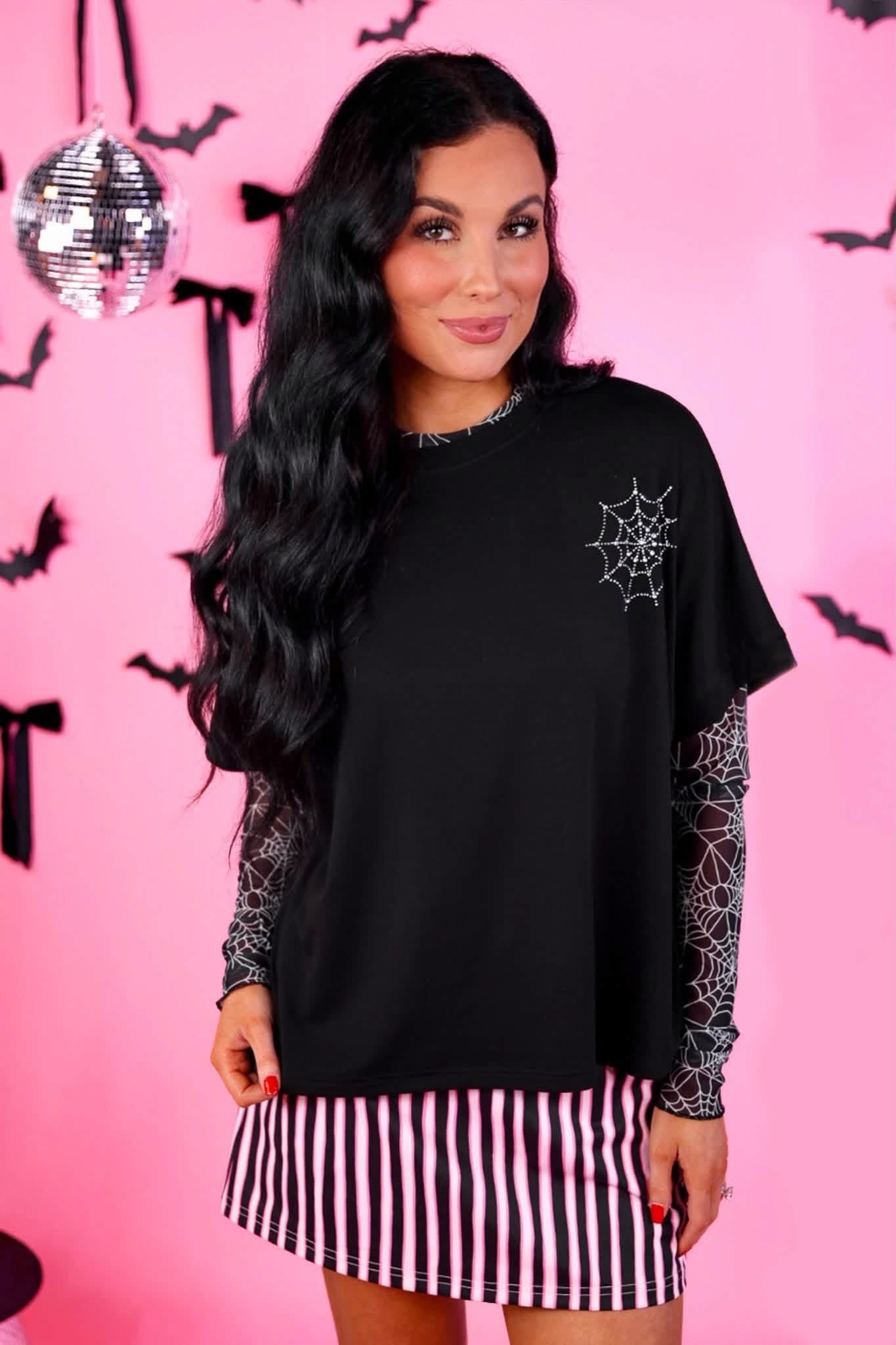 PREORDER: Rhinestone Spiderweb Tee by Jess Lea (ETA: August)