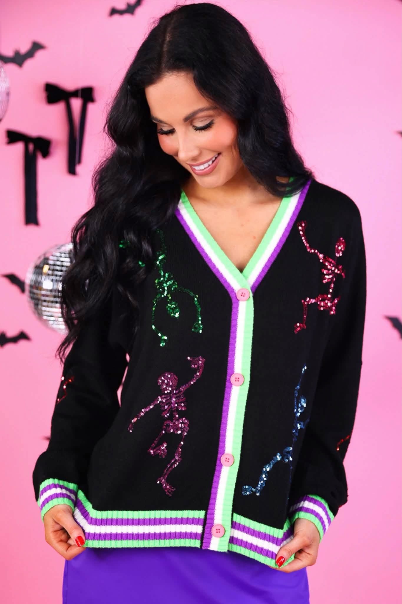 PREORDER: Party Skeletons Cardigan by Jess Lea (ETA: August)