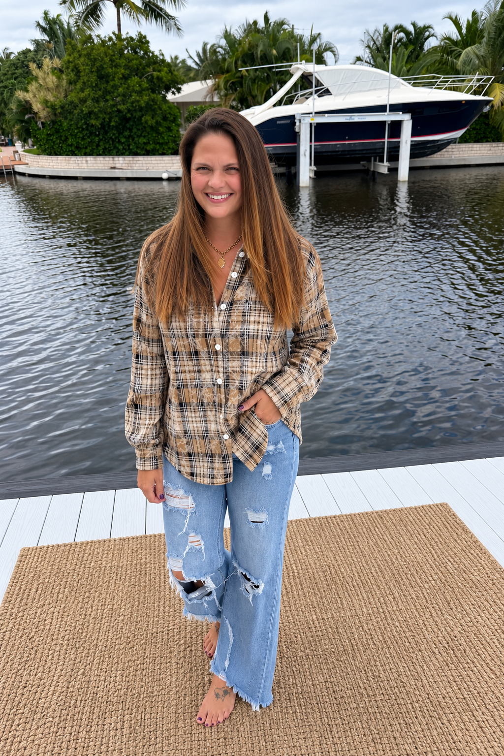 PREORDER: Rustic Charm Plaid Button-Up Top (ETA: August)