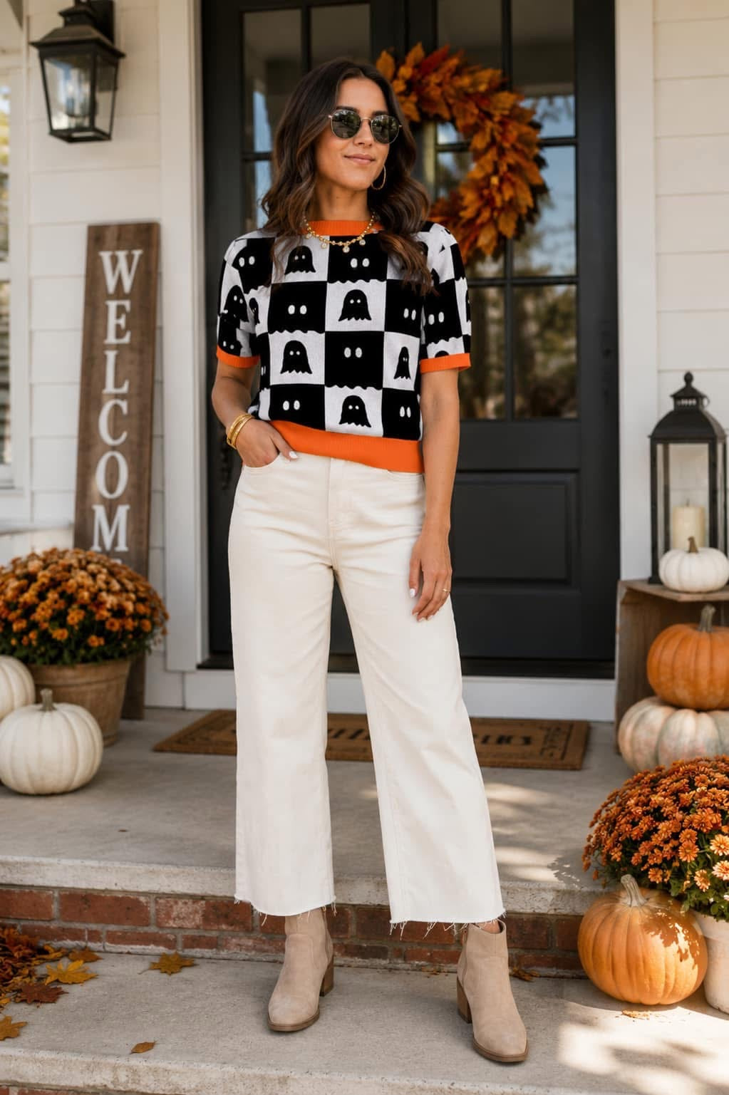 PREORDER: Boo Crew Checker Sweater (ETA: August)