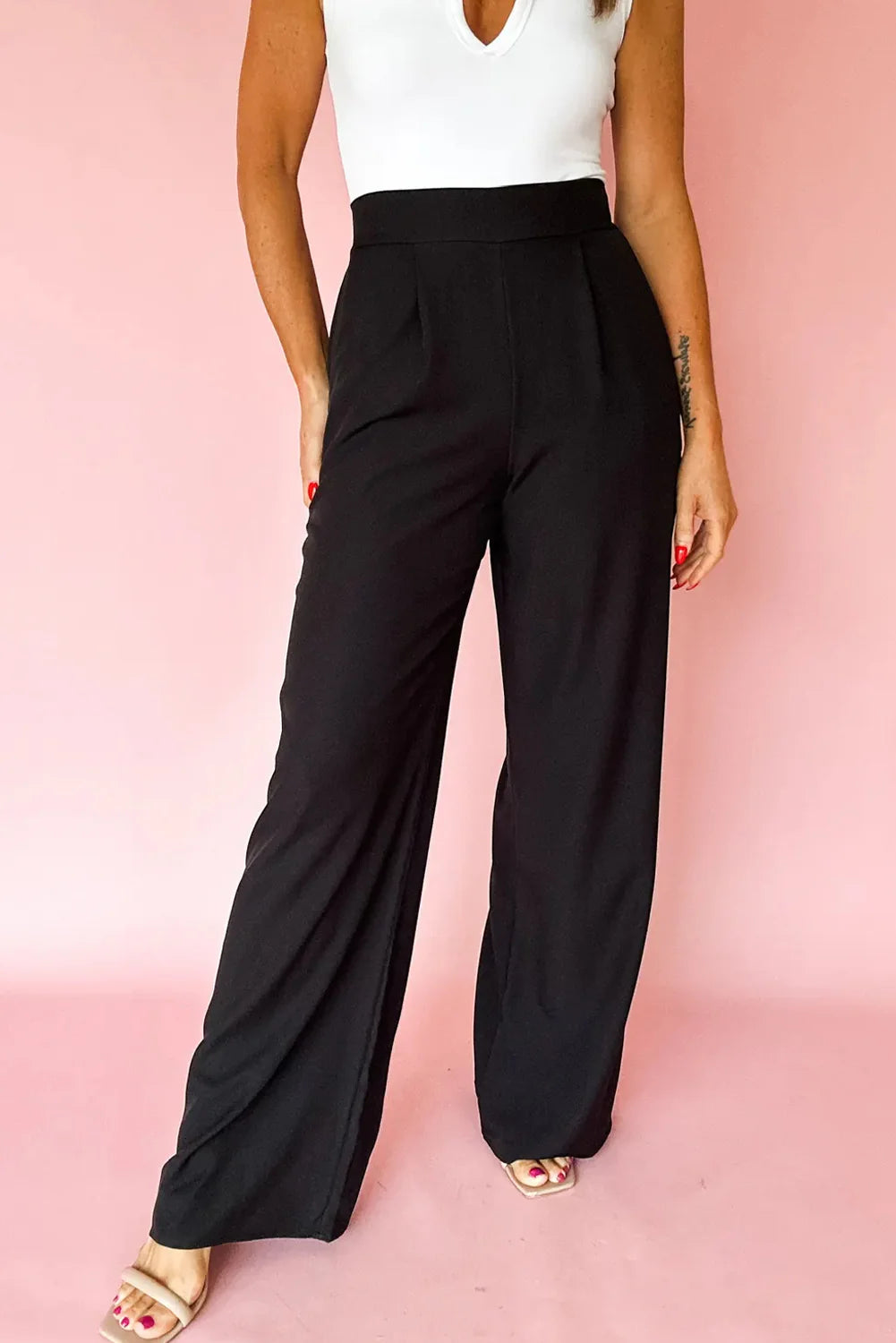 PREORDER: Perfect Pleat Wide Leg Pants (ETA: August)