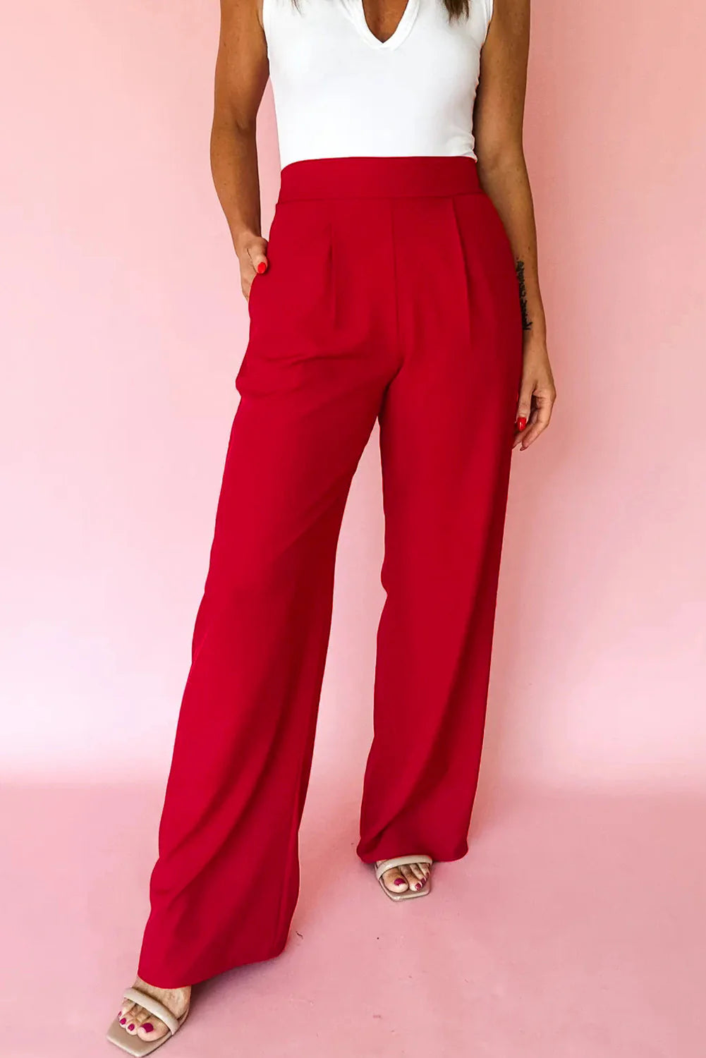 PREORDER: Perfect Pleat Wide Leg Pants (ETA: August)
