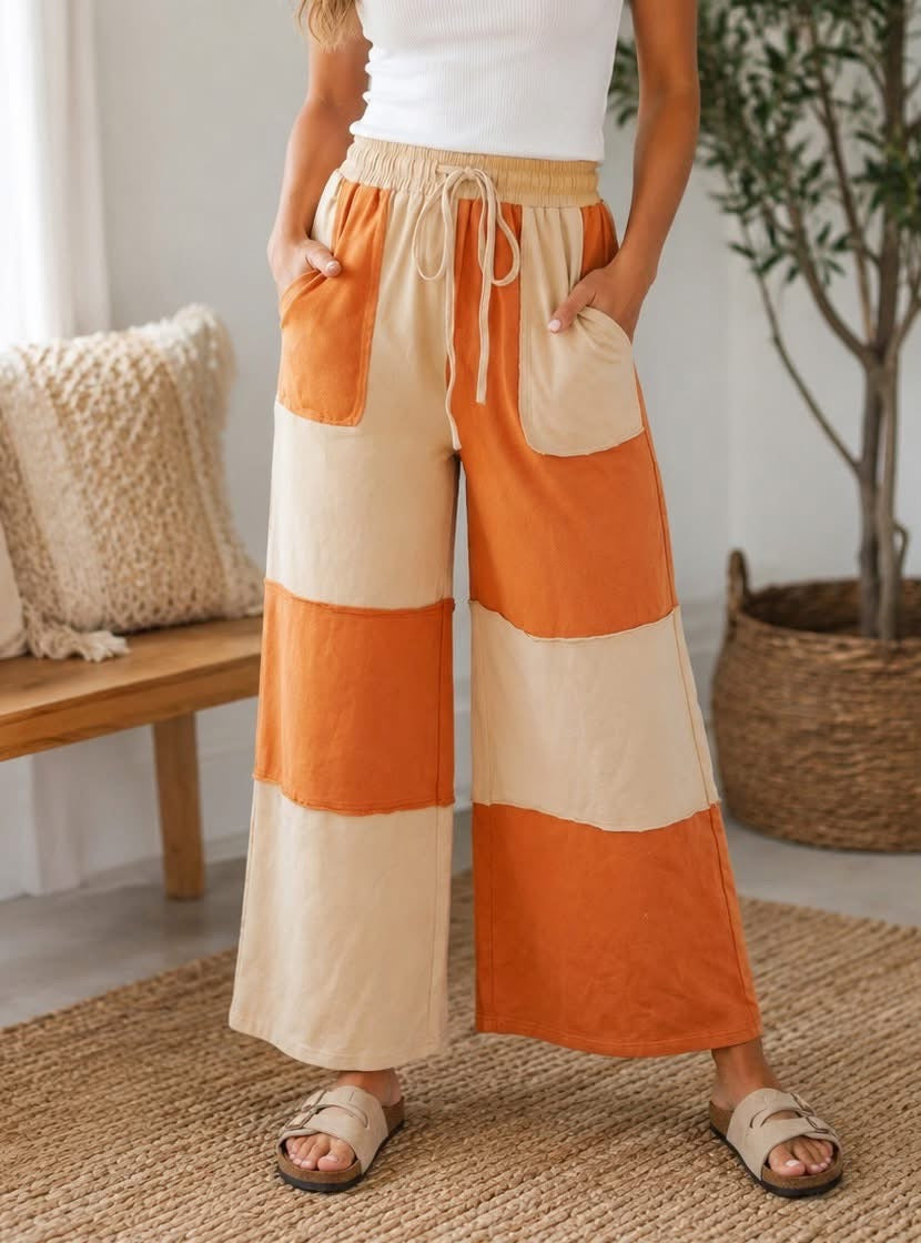 PREORDER: Sunny Days Colorblock Wide Leg Pants (ETA: August)