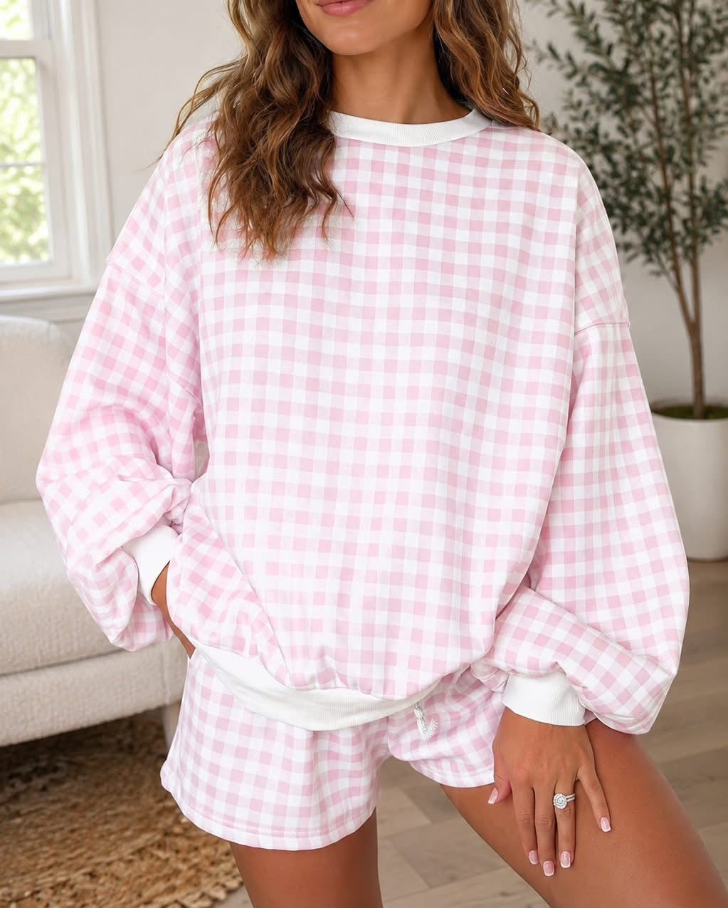 PREORDER: Pink Gingham Dream Lounge Set (ETA: August)