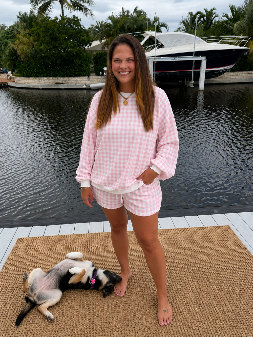 PREORDER: Pink Gingham Dream Lounge Set (ETA: August)