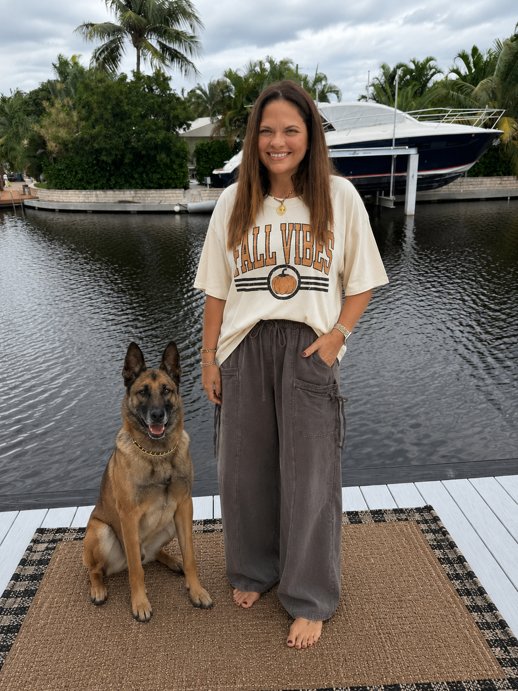 PREORDER: Dark Brown Mineral Wash Wide Leg Pants (ETA: August)