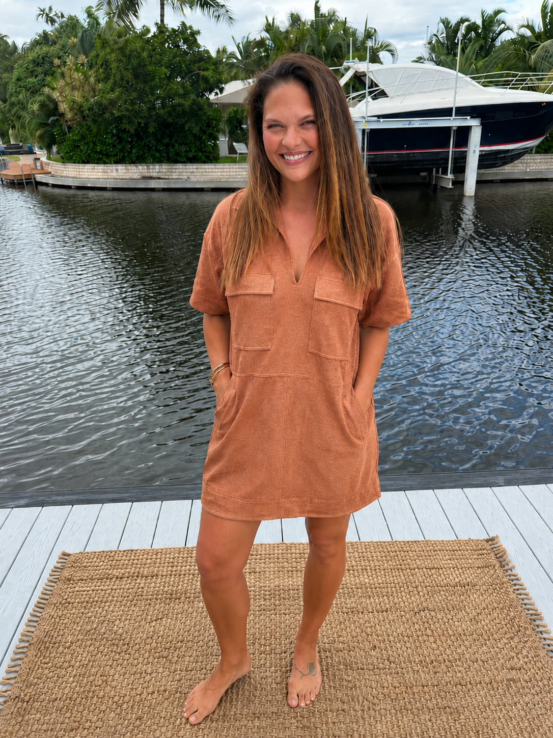 PREORDER: Sienna Suede Pocket Dress (ETA: August)