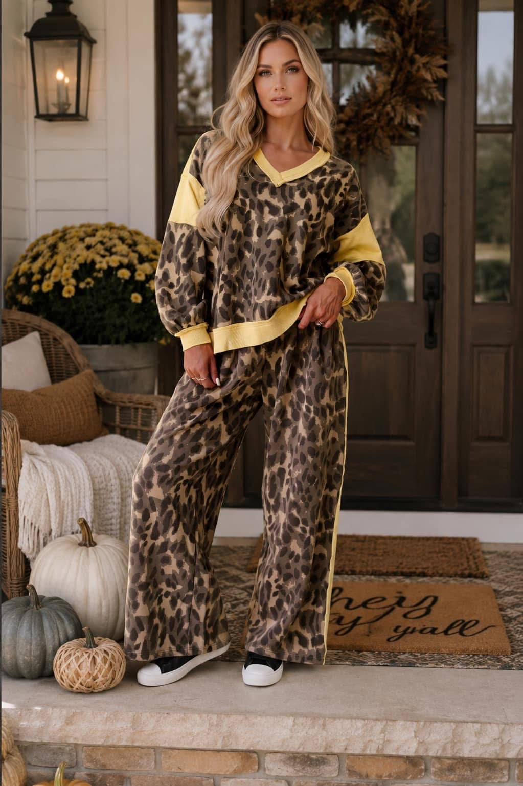 PREORDER: Golden Leopard Wide Leg Set (ETA: August)