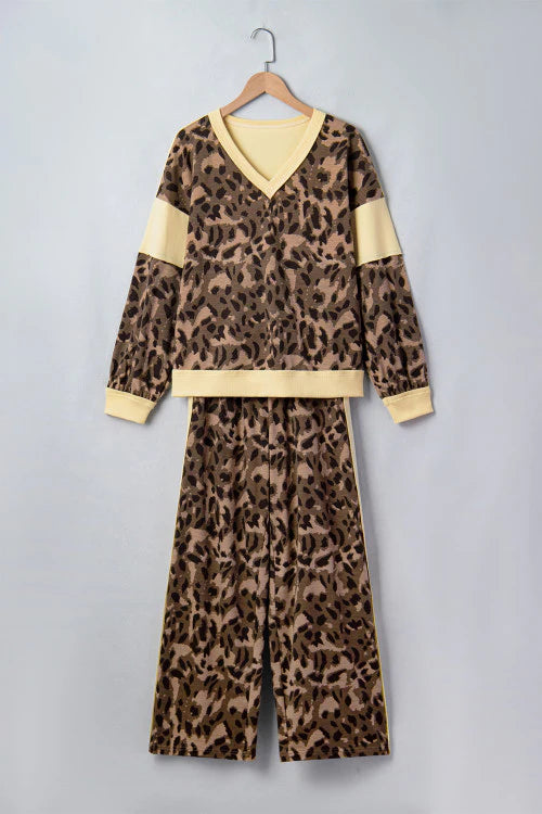 PREORDER: Golden Leopard Wide Leg Set (ETA: August)