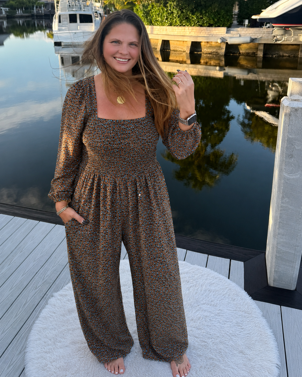 PREORDER: Mocha Meadow Floral Jumpsuit (ETA: August)