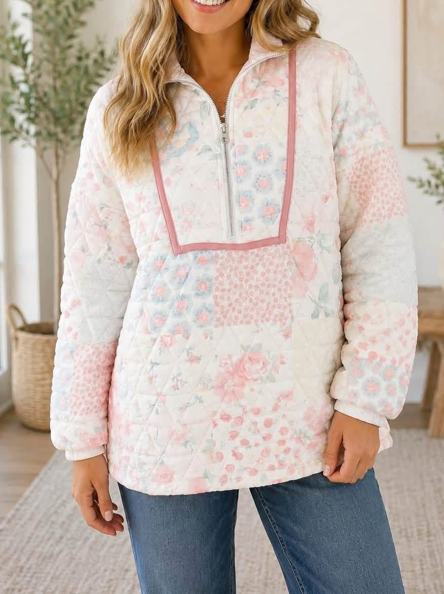 PREORDER: Garden Party Quilted Half-Zip (ETA: August)