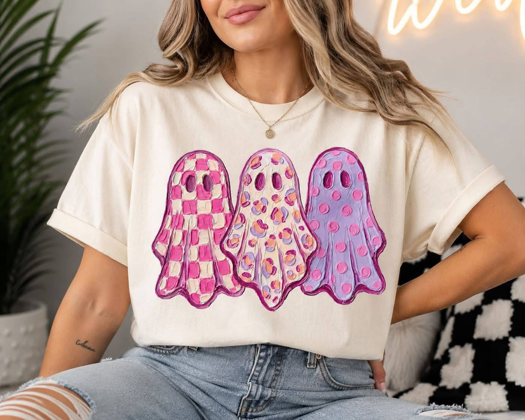 PREORDER: Pink Patch Ghost Tee  (Ships in 2 weeks)