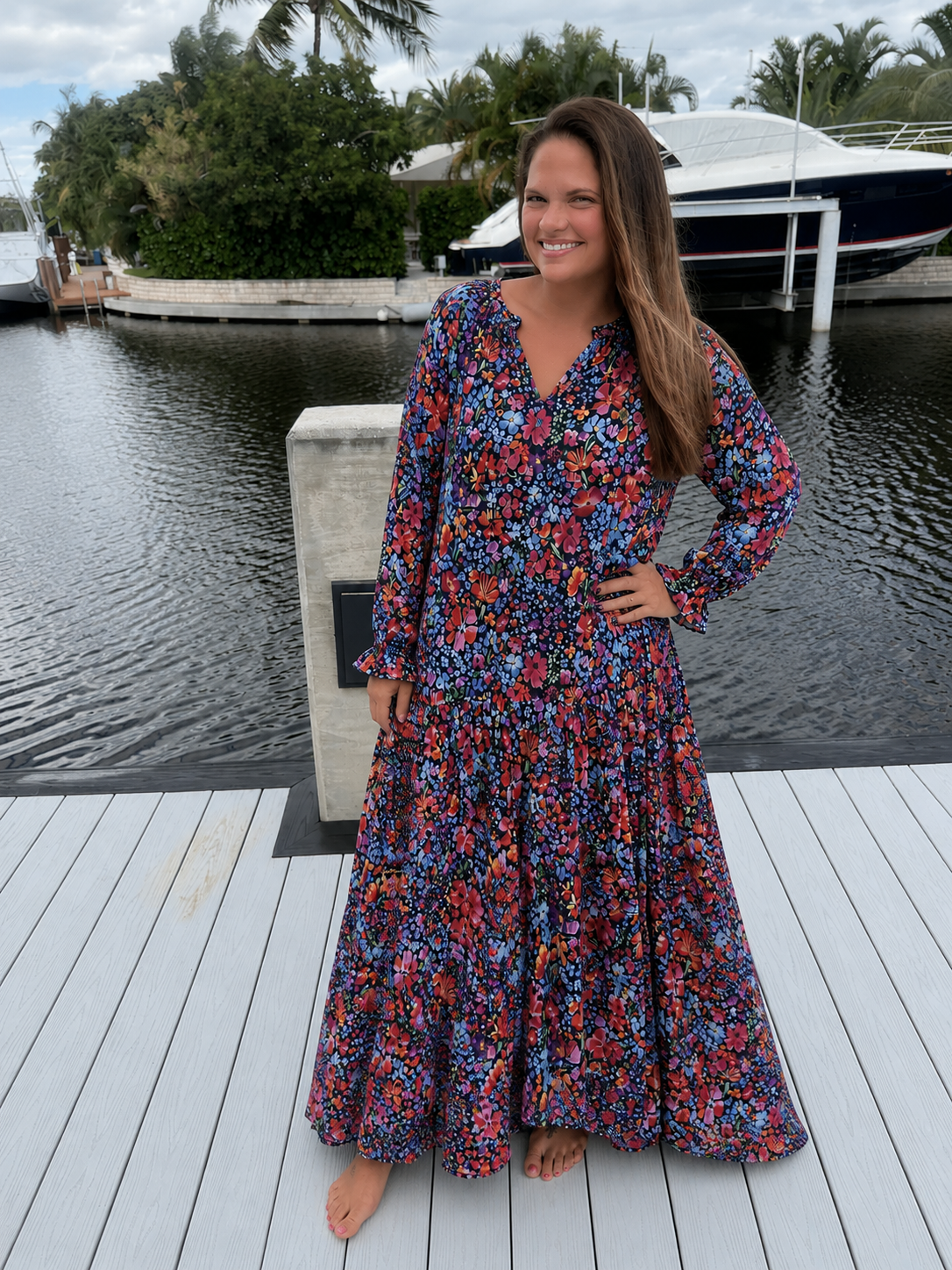 PREORDER: Midnight Garden Floral Maxi Dress (ETA: August)