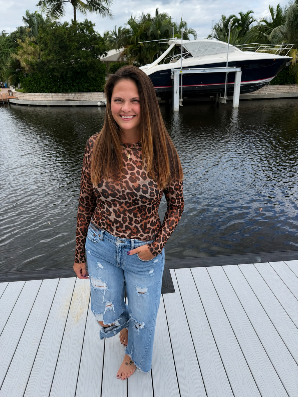 PREORDER: Wild Muse Leopard Mesh Top (ETA: August)