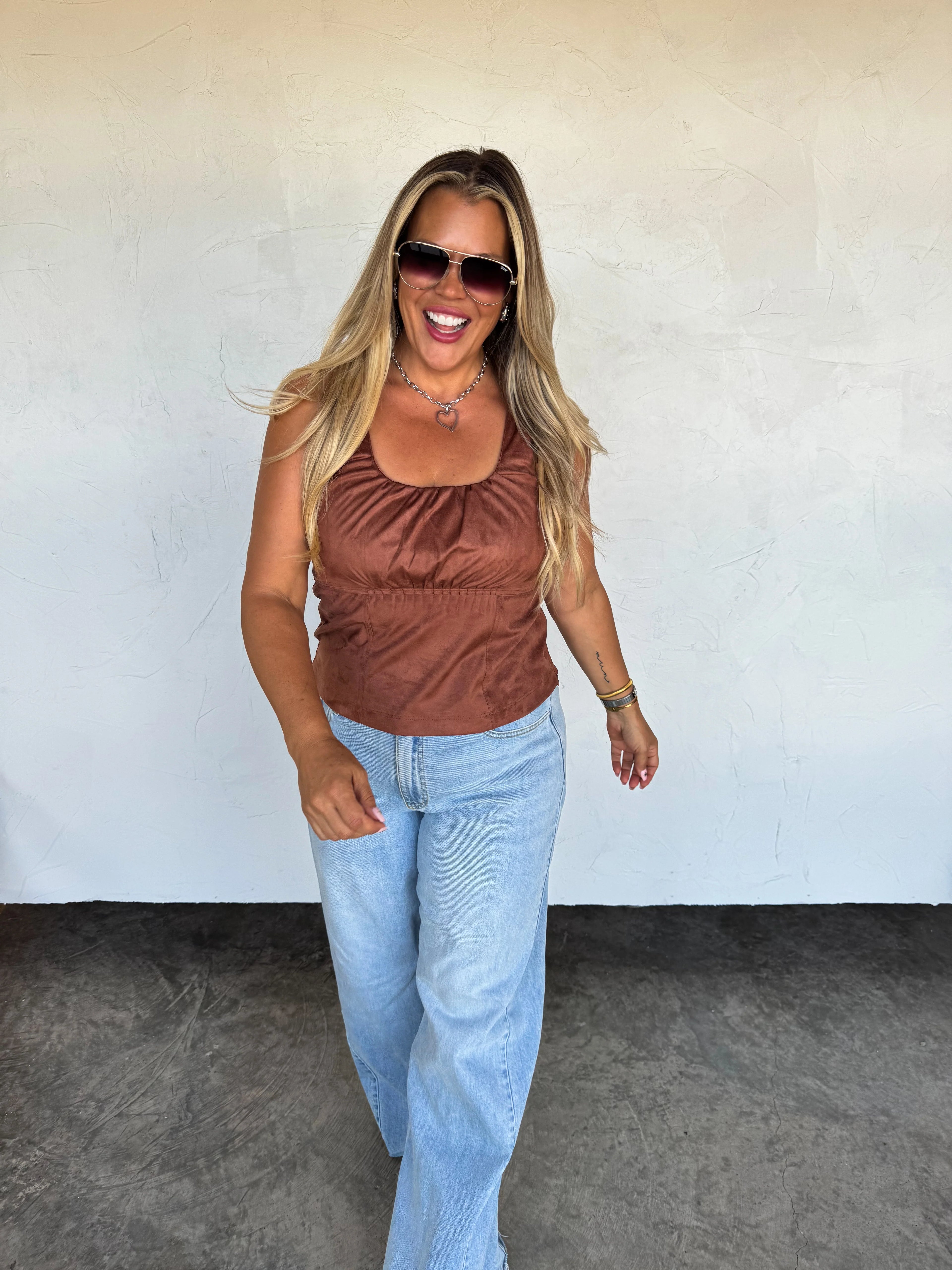 Desert Belle Suede Tank - BFF Here