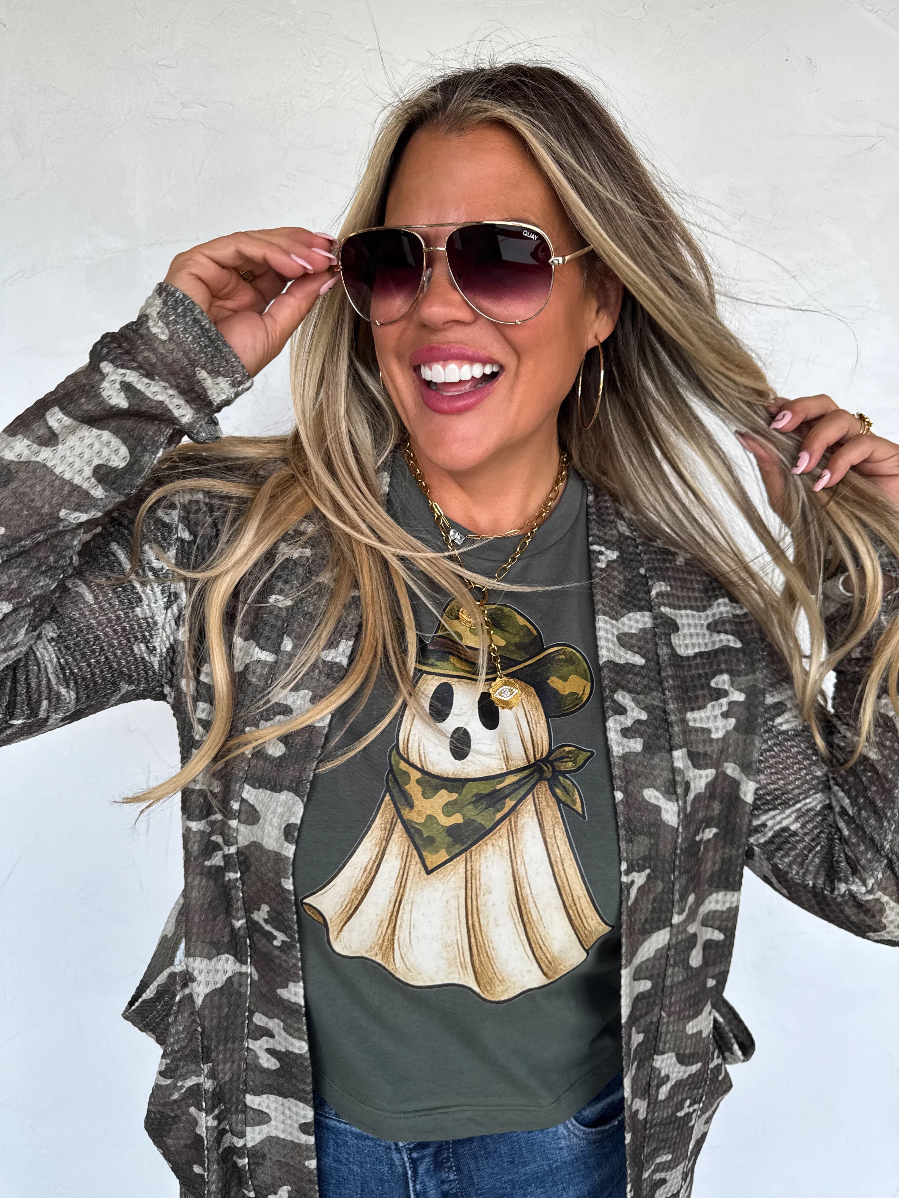 PREORDER: Camo Ghost Tee by Blakeley (ETA: Beginning of September) - BFF Here