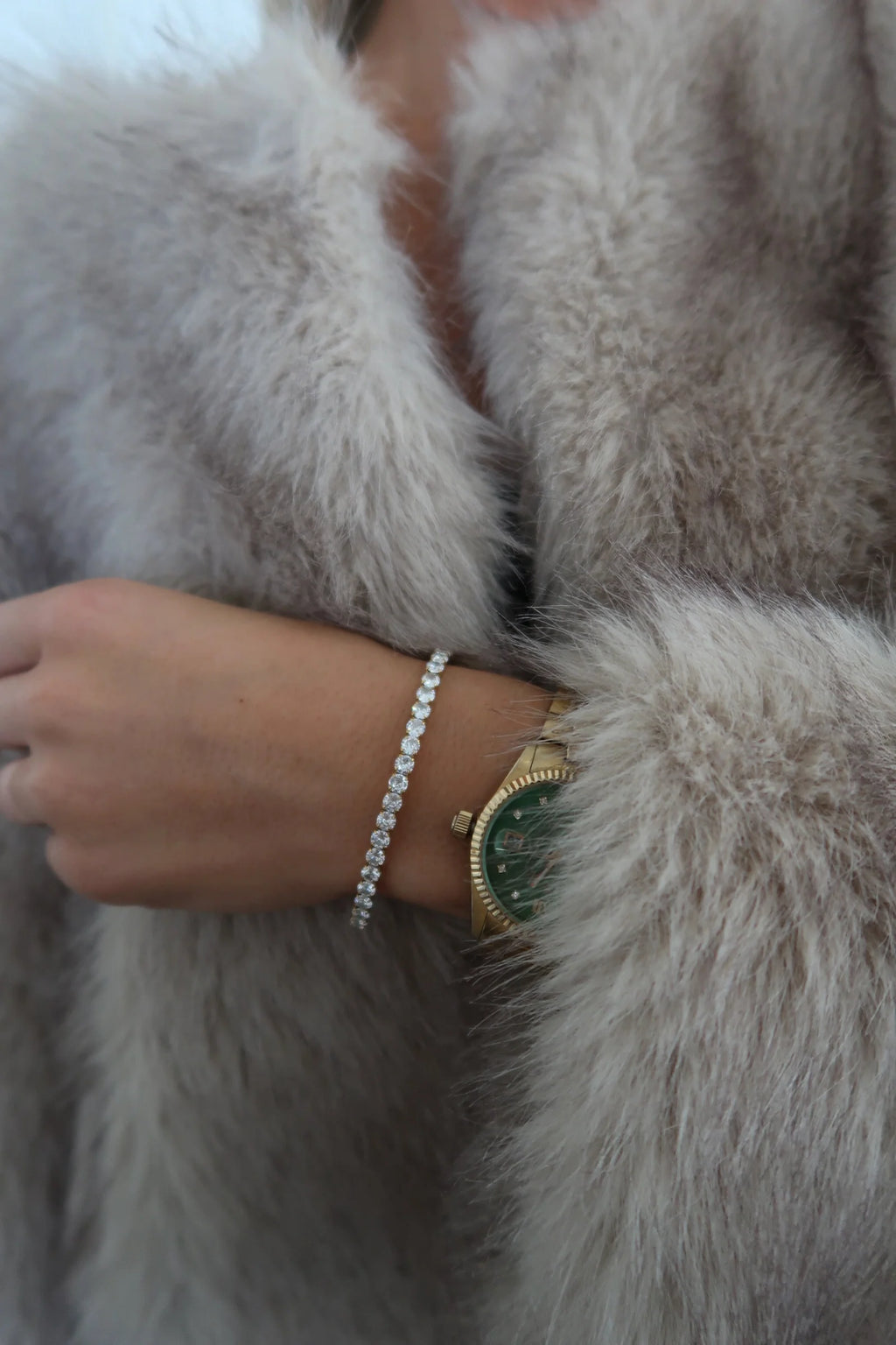 Thick Stretchy Tennis Bracelet by Chansutt Pearls (Ships 2-3 weeks) - BFF Here