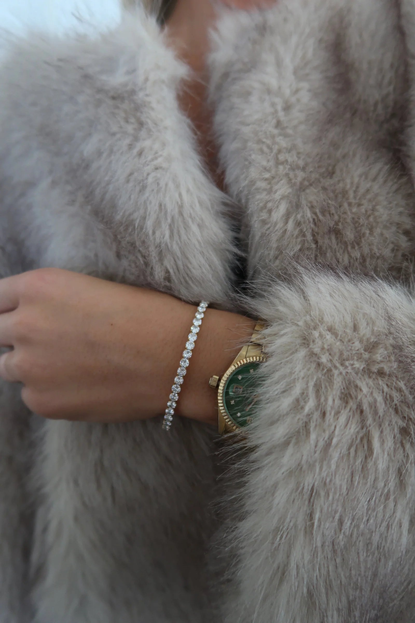 Thick Stretchy Tennis Bracelet by Chansutt Pearls (Ships 2-3 weeks) - BFF Here