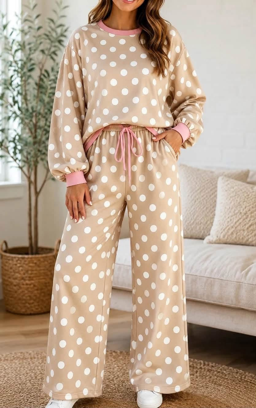 PREORDER: Sunday Stroll Polka Dot Lounge Set (ETA: August)