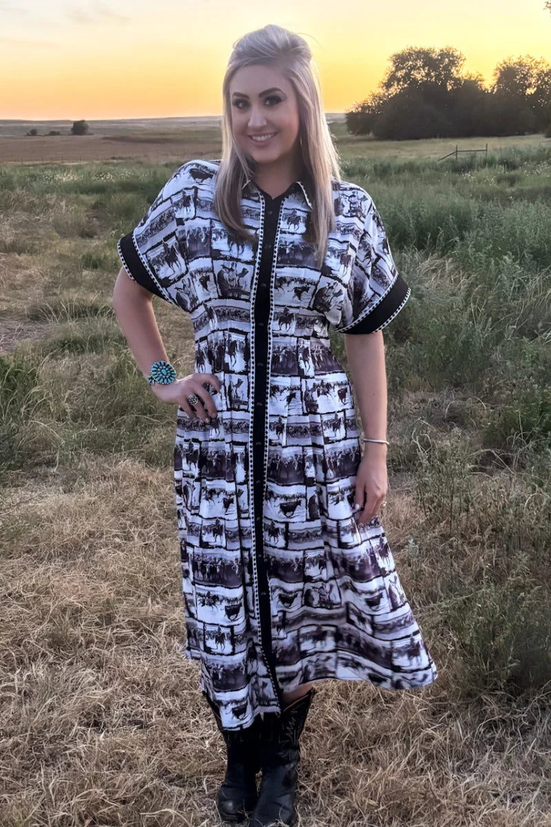 Ranch Sketch Dress by Sterling Kreek (Ships in 1-2 weeks)
