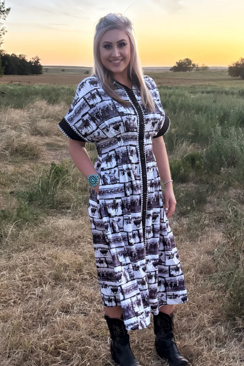 Ranch Sketch Dress by Sterling Kreek (Ships in 1-2 weeks)