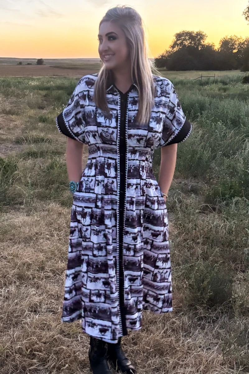 Ranch Sketch Dress by Sterling Kreek (Ships in 1-2 weeks)